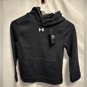 Brand New Under Armour Youth Small Loose Fit Black Hoodie